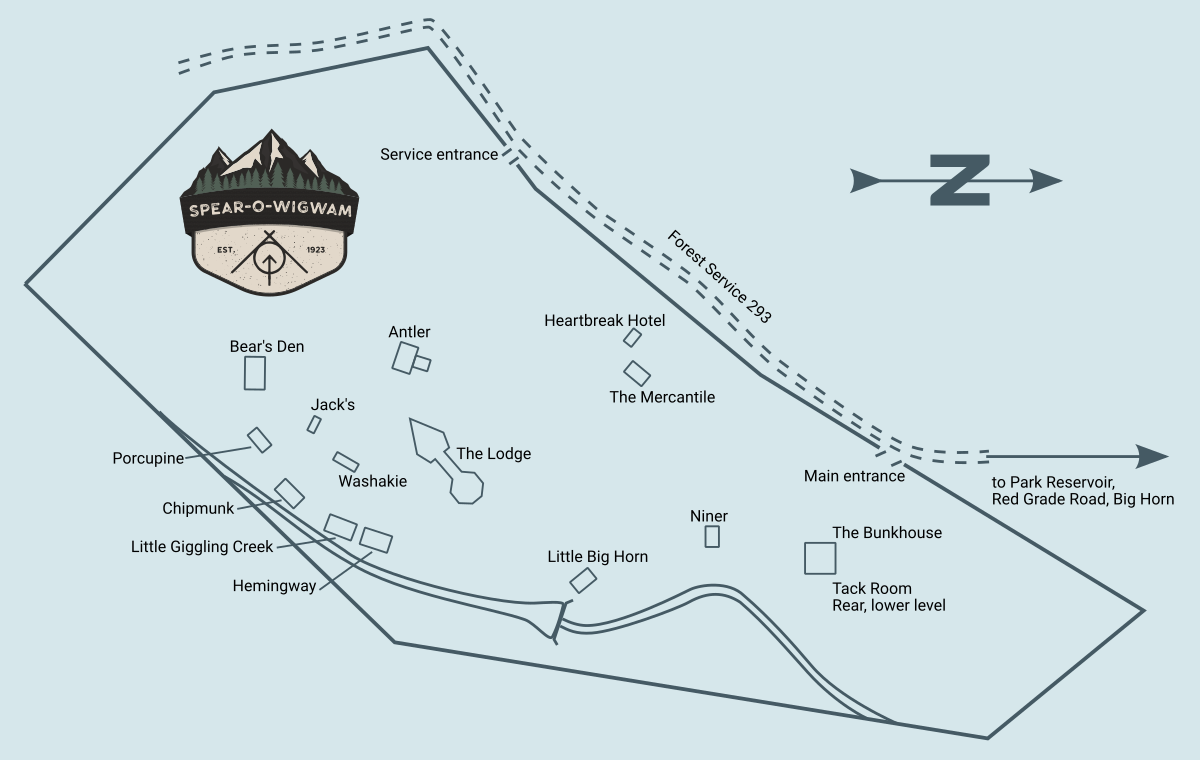 Spear O Wigwam, Wyoming Resort Map 2021